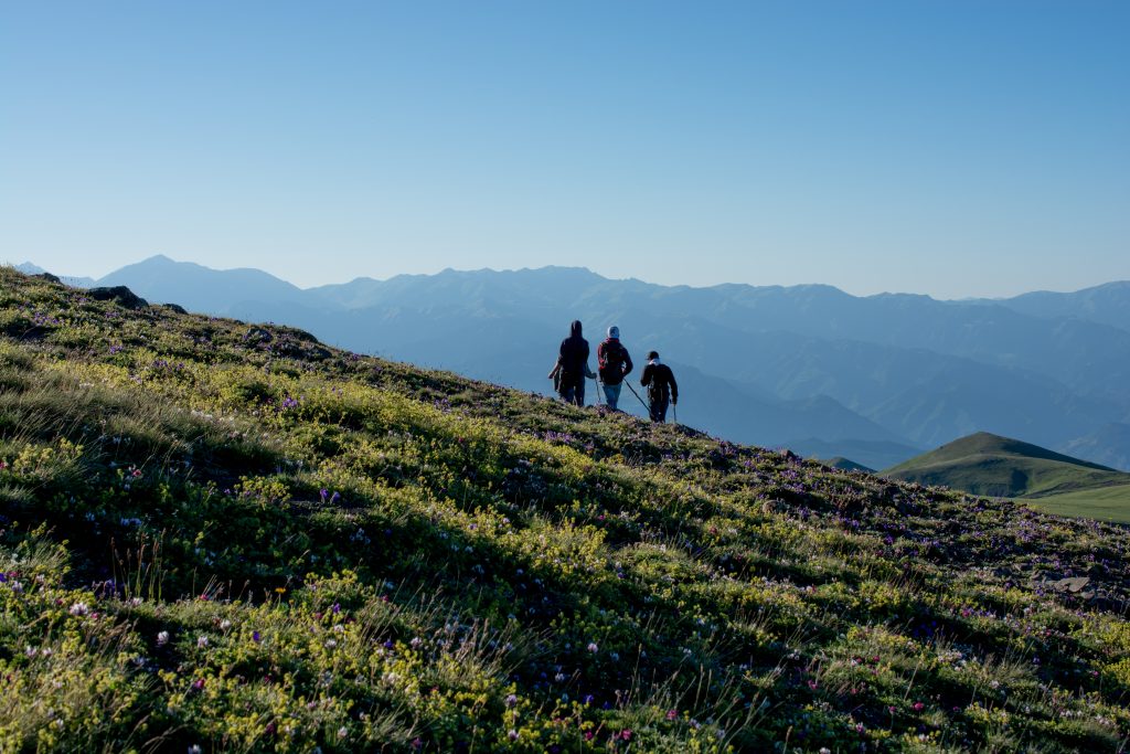 Friends taking an excursion